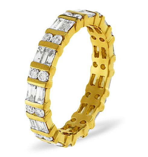 Mens 1ct H/Si Diamond 18K Gold Full Band Ring